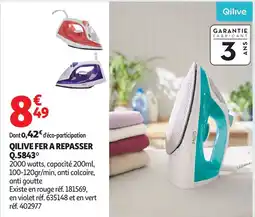 Auchan QILIVE Fer a repasser q.5843 offre