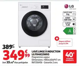 Auchan LG Lave linge à induction lg f84n15whs offre