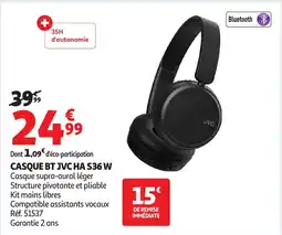 Auchan JVC Casque bt ha s36 w offre
