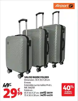 Auchan Valise rigide folded offre