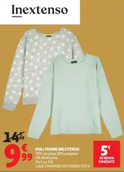 Auchan INEXTENSO Pull femme offre