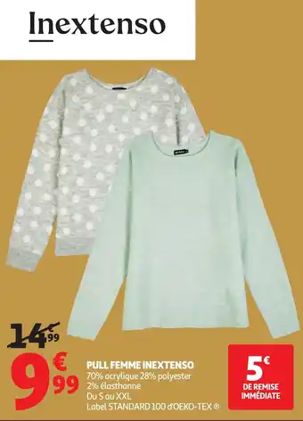Auchan INEXTENSO Pull femme offre
