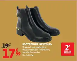 Auchan INEXTENSO Boots femme offre