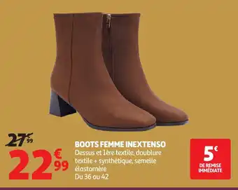 Auchan INEXTENSO Boots femme offre