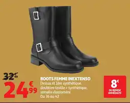 Auchan INEXTENSO Boots femme offre