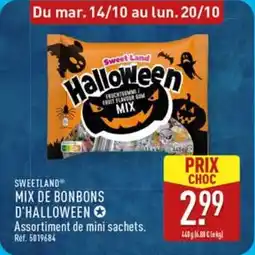 ALDI SWEETLAND Mix de bonbons d'halloween offre