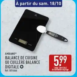 ALDI AMBIANO Balance de cuisine ou cuillère balance digitale offre