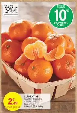 Intermarché CLEMENTINE offre