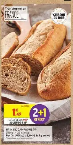 Intermarché Pain de campagne offre