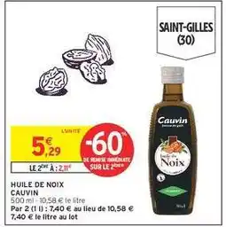 Intermarché HUILE DE NOIX CAUVIN offre