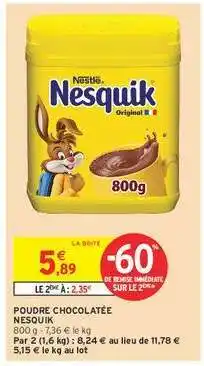 Intermarché Poudre Chocolatée Nesquik offre