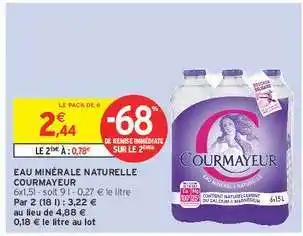 Intermarché Eau Minérale Naturelle Courmayeur offre