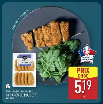 ALDI ST-CLÉMENT LE VOLAILLER 10 PANÉS DE POULET offre
