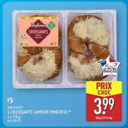 ALDI 4 CROISSANTS JAMBON EMMENTAL offre