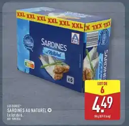 ALDI SARDINES AU NATUREL offre