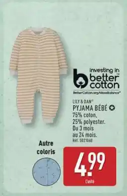 ALDI Pyjama bébé offre