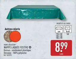 ALDI NAPPE LAQUÉE FESTIVE offre