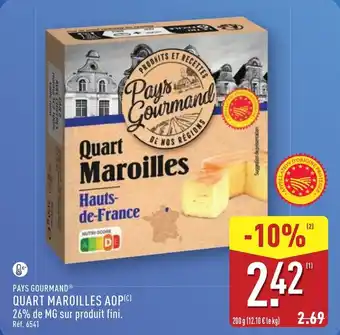 ALDI PAYS GOURMAND Quart maroilles aop offre