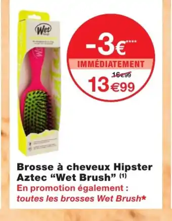 Monoprix Brosse à cheveux hipster aztec wet brush offre