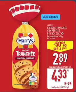ALDI HARRYS Brioche tranchée aux pépites de chocolat offre