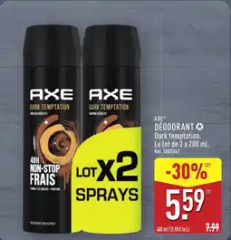 ALDI AXE Déodorant offre