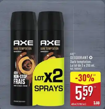 ALDI AXE Déodorant offre