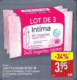 ALDI INTIMA Lingettes hygiène intime offre