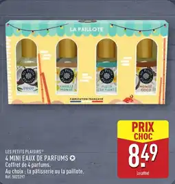 ALDI LES PETITS PLAISIRS 4 mini eaux de parfums offre