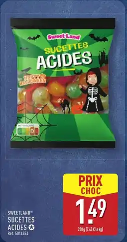 ALDI SWEETLAND Sucettes acides offre
