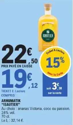 E.Leclerc Arhumatik isautier offre