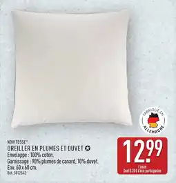 ALDI NOVITESSE Oreiller en plumes et duvet offre