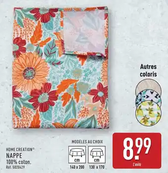 ALDI HOME CREATION Nappe offre