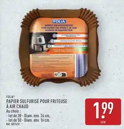 ALDI FOLIA Papier sulfurisé pour friteuse à air chaud offre