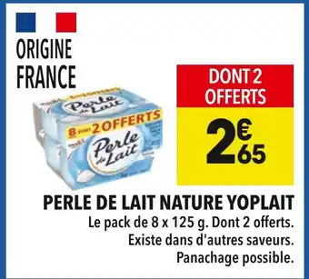 Supeco Yoplait Perle de Lait Nature offre