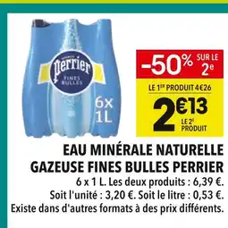 Supeco Perrier Eau Minérale Naturelle Gazeuse Fines Bulles offre