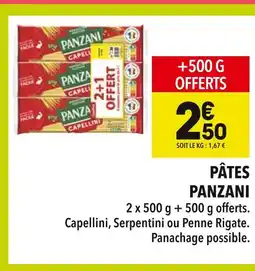 Supeco Panzani Pâtes Capellini offre