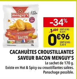 Supeco Menguy's Cacahuètes Croustillantes Saveur Bacon offre