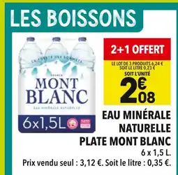Supeco Mont Blanc Eau Minérale Naturelle Plate offre