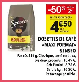 Supeco Senseo Dosettes de café Maxi Format offre