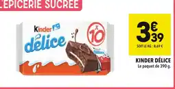 Supeco Kinder Kinder Délice offre