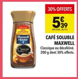 Supeco Maxwell House Café soluble classique offre