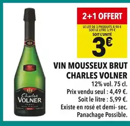 Supeco Charles Volner Vin Mousseux Brut offre