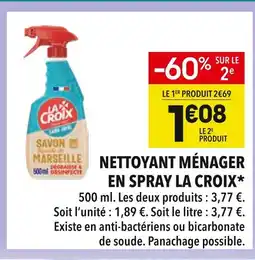 Supeco La Croix Nettoyant ménager en spray offre