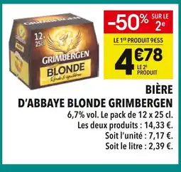 Supeco Grimbergen Bière d'Abbaye Blonde offre