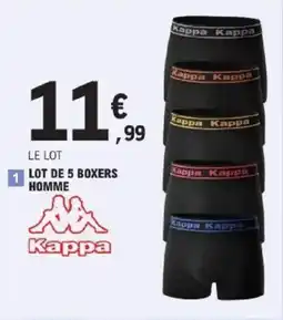 E.Leclerc Lot de 5 boxers homme offre