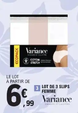 E.Leclerc Lot de 3 slips femme offre