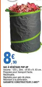 E.Leclerc Dim - sac à végétaux pop-up offre