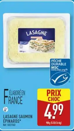 ALDI Lasagne saumon épinards offre