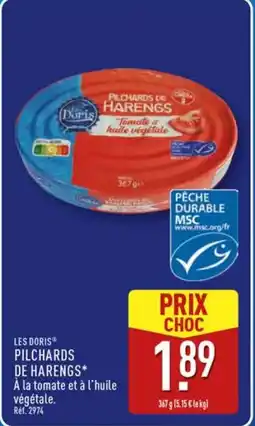 ALDI LES DORIS Pilchards de harengs offre