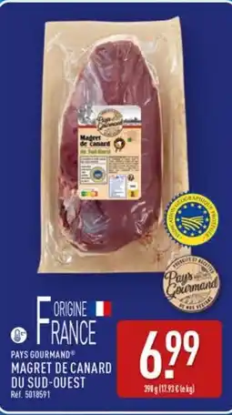 ALDI PAYS GOURMAND Magret de canard du sud-ouest offre